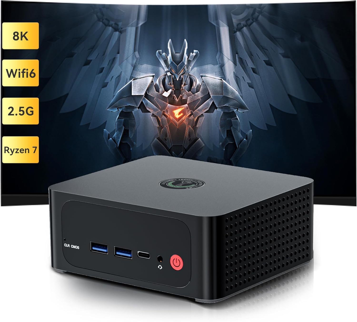TRIGKEY S7 8 Core 16 Thread AMD Mini PC Zen4 Ryzen 7 7840HS（Up to 5.1GHz） 32G DDR4+500GB NVME PCIE4.0 SSD Micro PC | 12Core 2700MHz HD| WIFI-6 | BT 5.2 | HDMI+DP | Type-C | USB 4.0/3.2