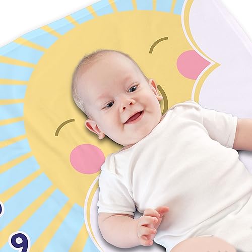 Miniatura 3 de LOGOVISION Manta Watch Me Grow Baby Milestone, 36 x 58 pulgadas, unisex, para bebé niño y niña