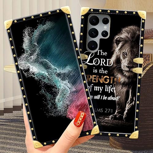 Miniatura 4 de DAIZAG Compatible con Samsung Galaxy S22 Ultra, funda de León de las Escrituras de la Biblia B, elegante y elegante para mujeres y niñas, decoración
