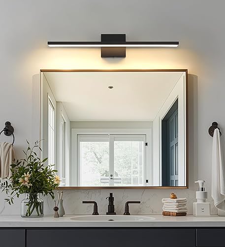 Miniatura 6 de JUSHENG Luces de Tocador Negras para Baño 5CCT Regulables Accesorios de Luces de Tocador para Baño Luz LED de Tocador Barra de Luz de Tocador 24