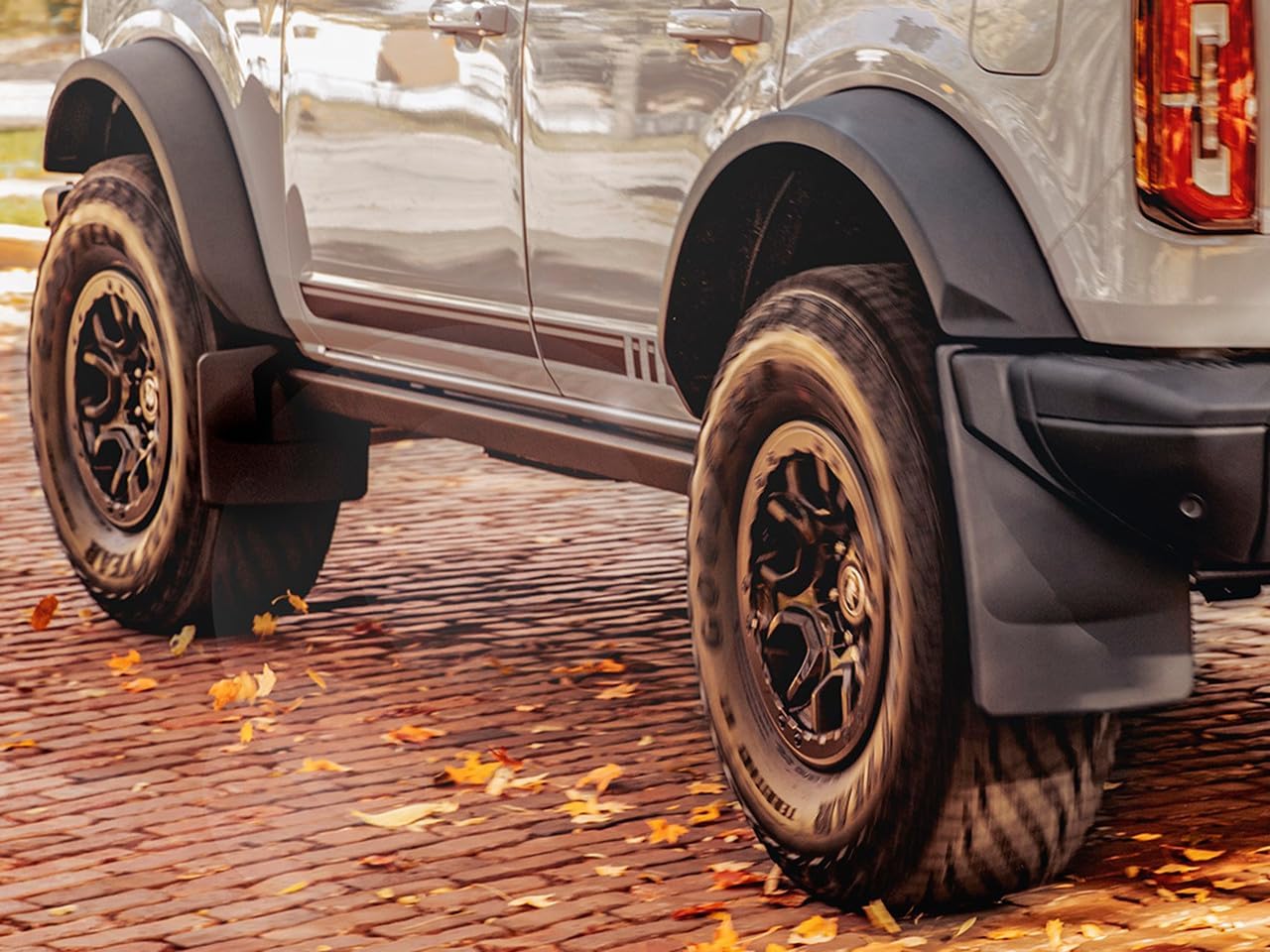 WeatherTech Custom No Drill Splash Guard MudFlaps for Jeep Gladiator, Gladiator - Front & Rear Set (110100-120112), Black