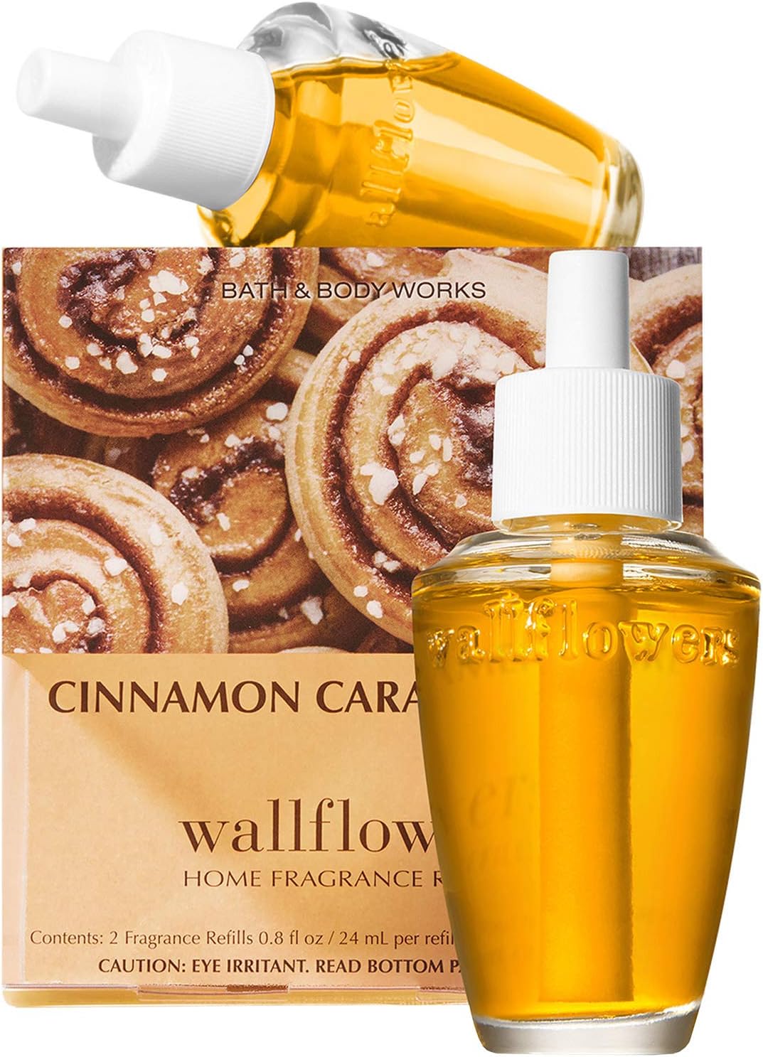 Bath and Body Works New Look! Cinnamon Caramel Swirl Wallflowers 2-Pack Refills