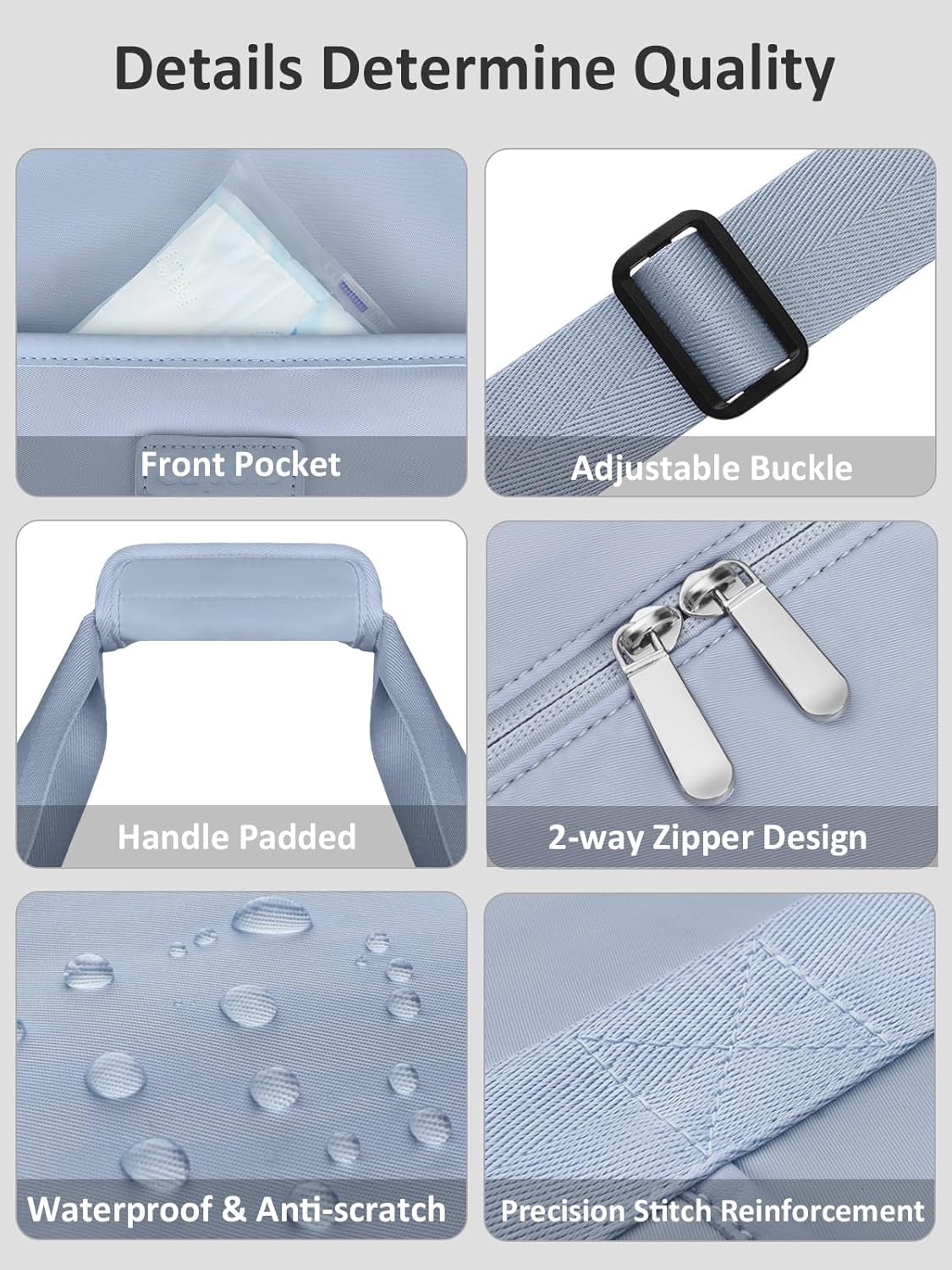 Expandable Travel Duffle Bags Weekender Overnight Bags for Women Men Hospital Bag for Women Labor Delivery with Toiletry Bag Waterproof - Image 4