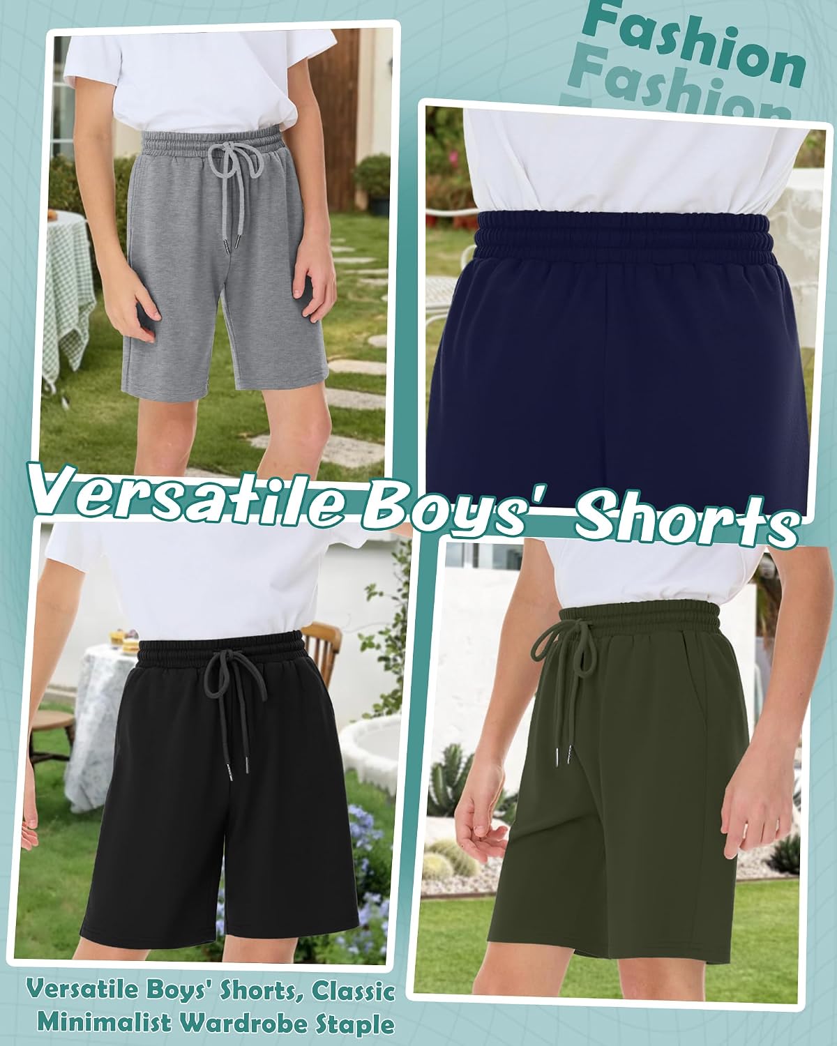 Oakgarden 4 Pack Boys Athletic Shorts 6-16 Years