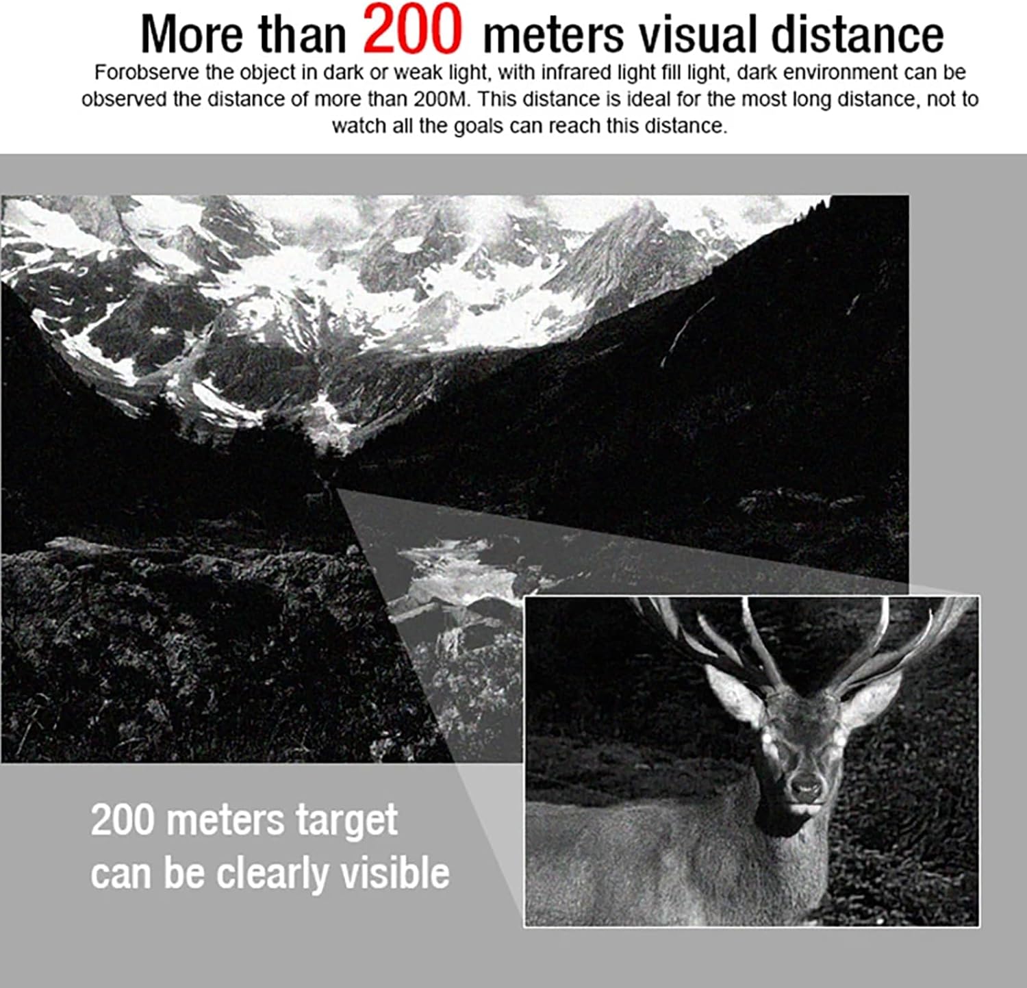 PVS-14 Helmet Mounted Night Vision Scope Infrared Night Vision Monocular for Adults 2X Magnification Can Be Used During The Day and at Night for Camping & Surveillance