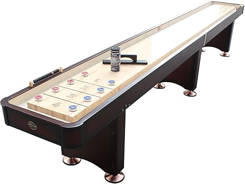 Playcraft Georgetown Espresso - Mesa de tejo de construcción de 14 pies y 2 piezas