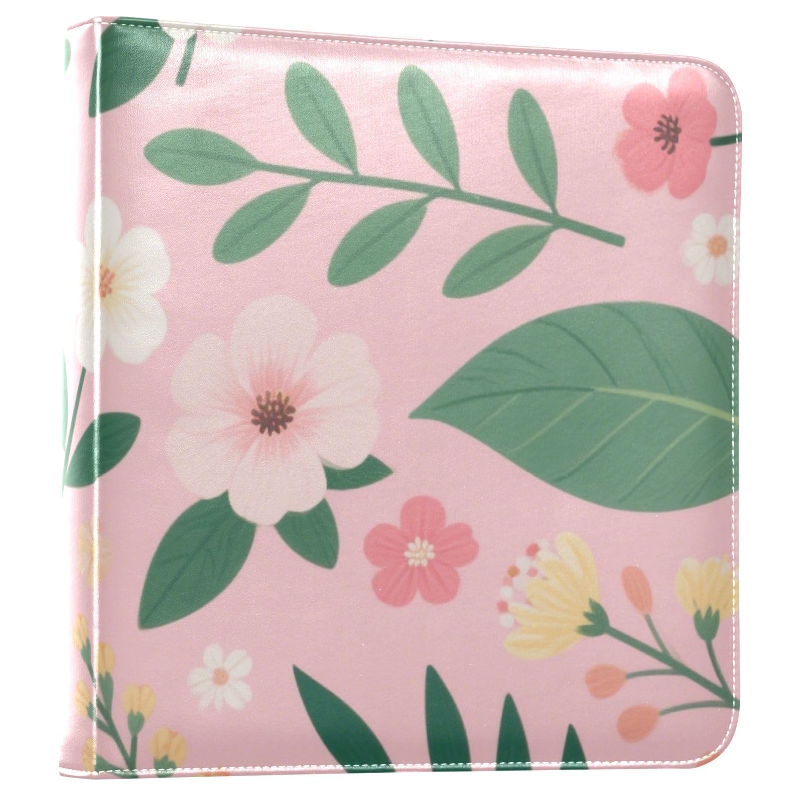 Photo Album 4x6, 5x7,6x8,Artificial Leather Photo Albums with 20 Detachable Sheets Plant Print for Family Wedding,Multi 1