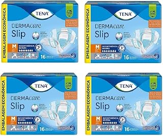 KIT FRALDA TENA SLIP DERMACARE M 4 PCT C/16