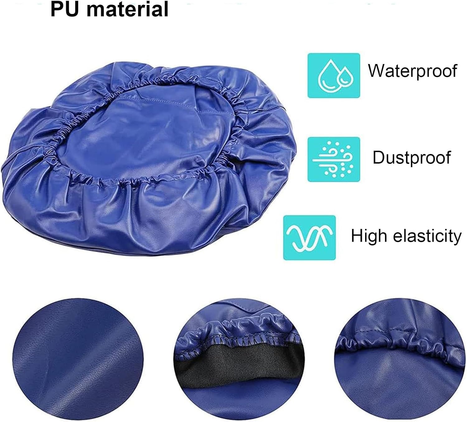 Set of 4 - Protective Full Dental Chair Cover, Waterproof PU Leather Dental Chair Seat Cover, Dental Chair Cover Protective Case Replaces Universal Accessories(Purple)