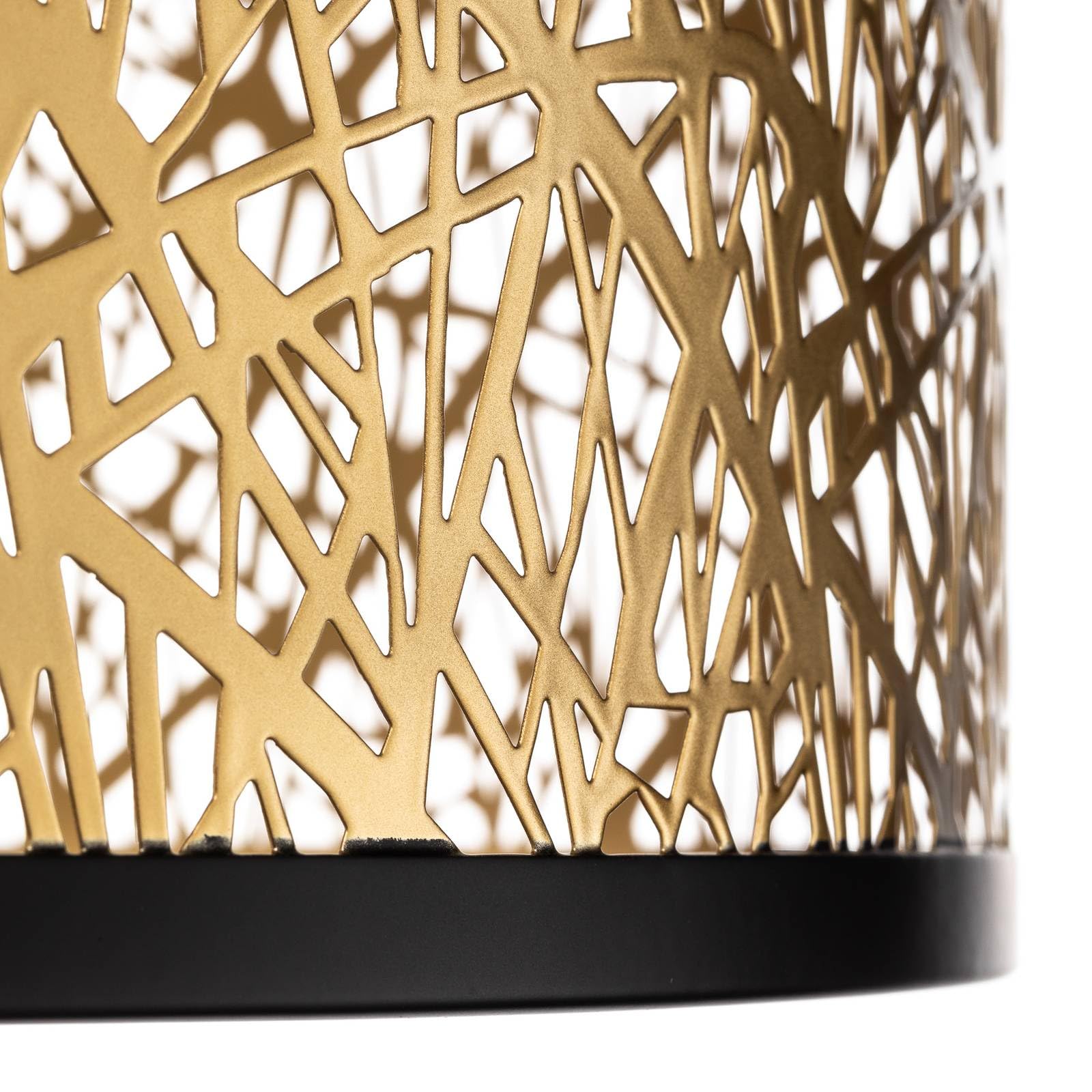 Lindby Plafonnier Yonah à intensité variable (Traditionnel) en Doré Textile e. a. pour Salon & Salle manger (1 lampe,à E27), Luminaire Lampe Plafond Eclerage Eclairage