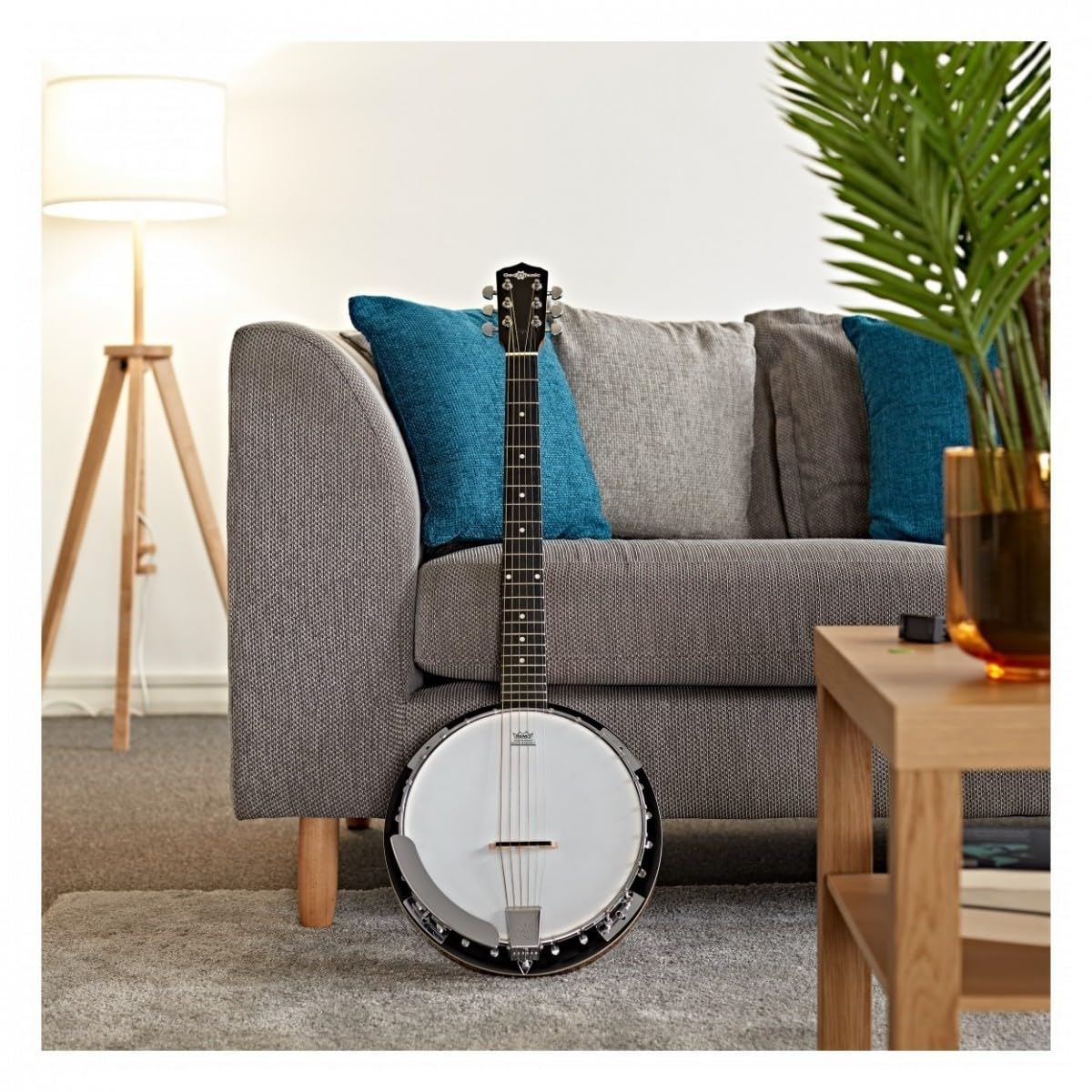 Gear4music Chitarra banjo a 6 corde con borsa e accordatore per paletta