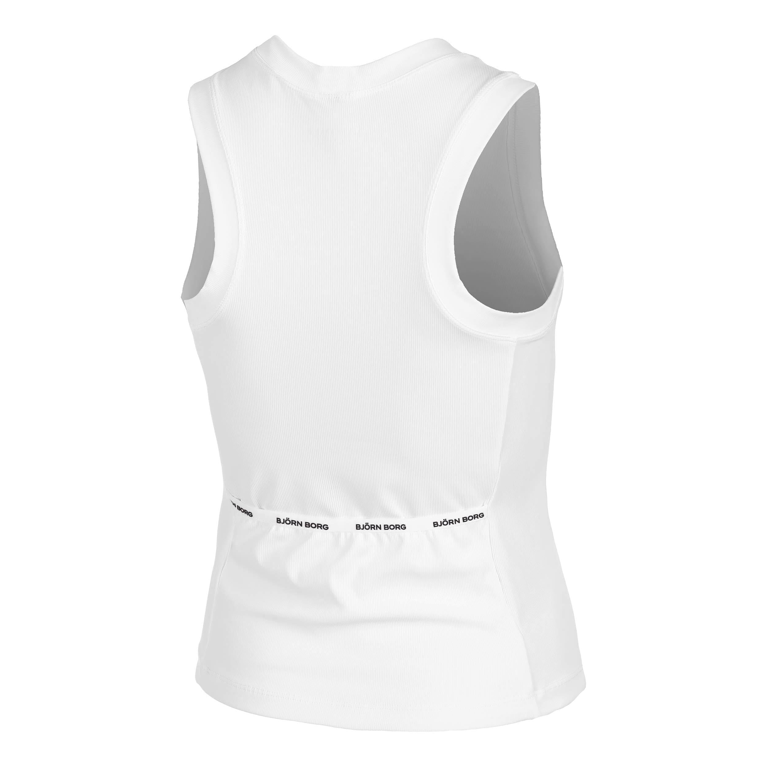 Björn Borg Ace Pocket Ribbed Tank Top Donna Canottiera Bianco