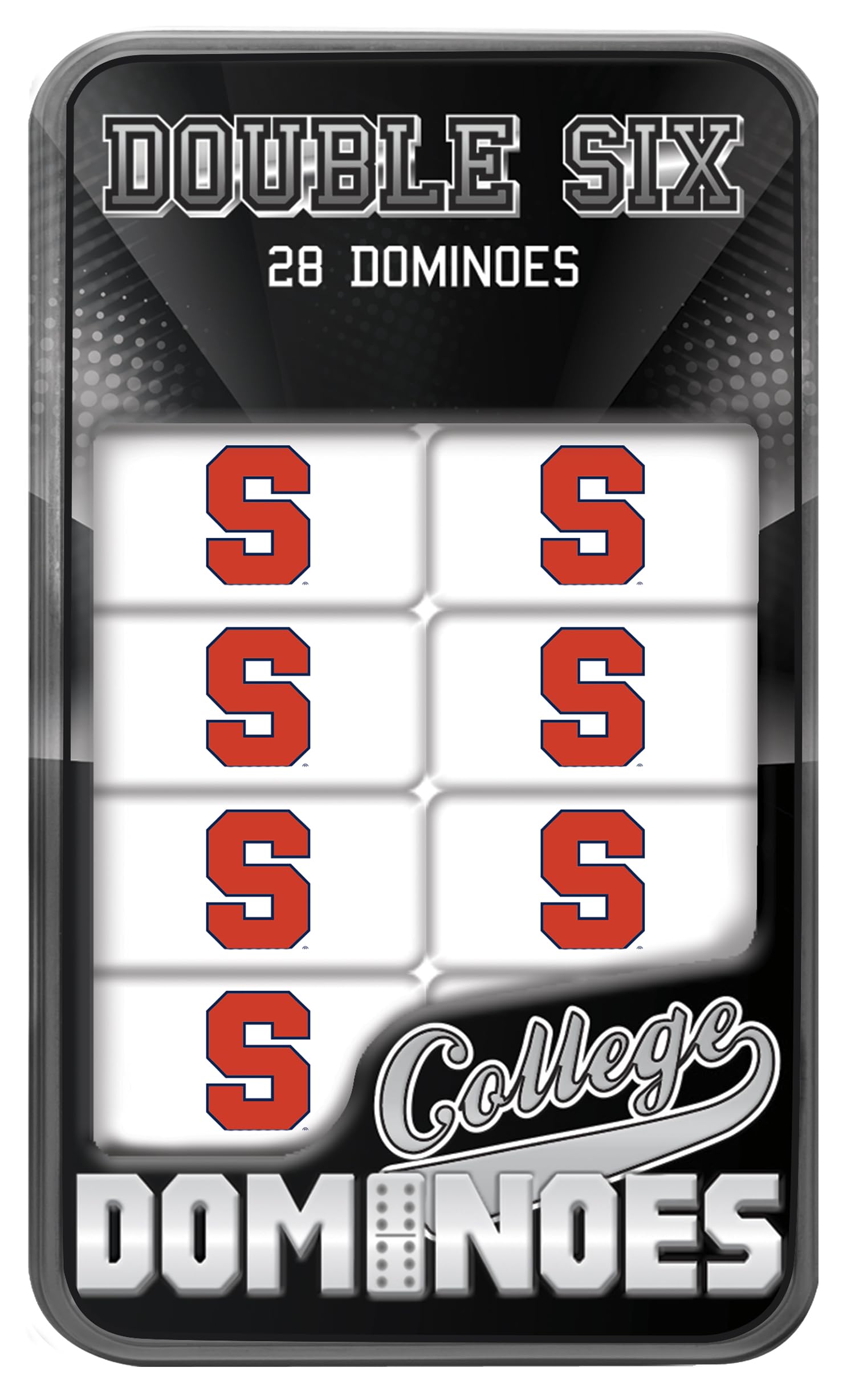 Masterpieces Officially Licensed NCAA Syracuse Orange 28 Piece Dominoes Game for Adults