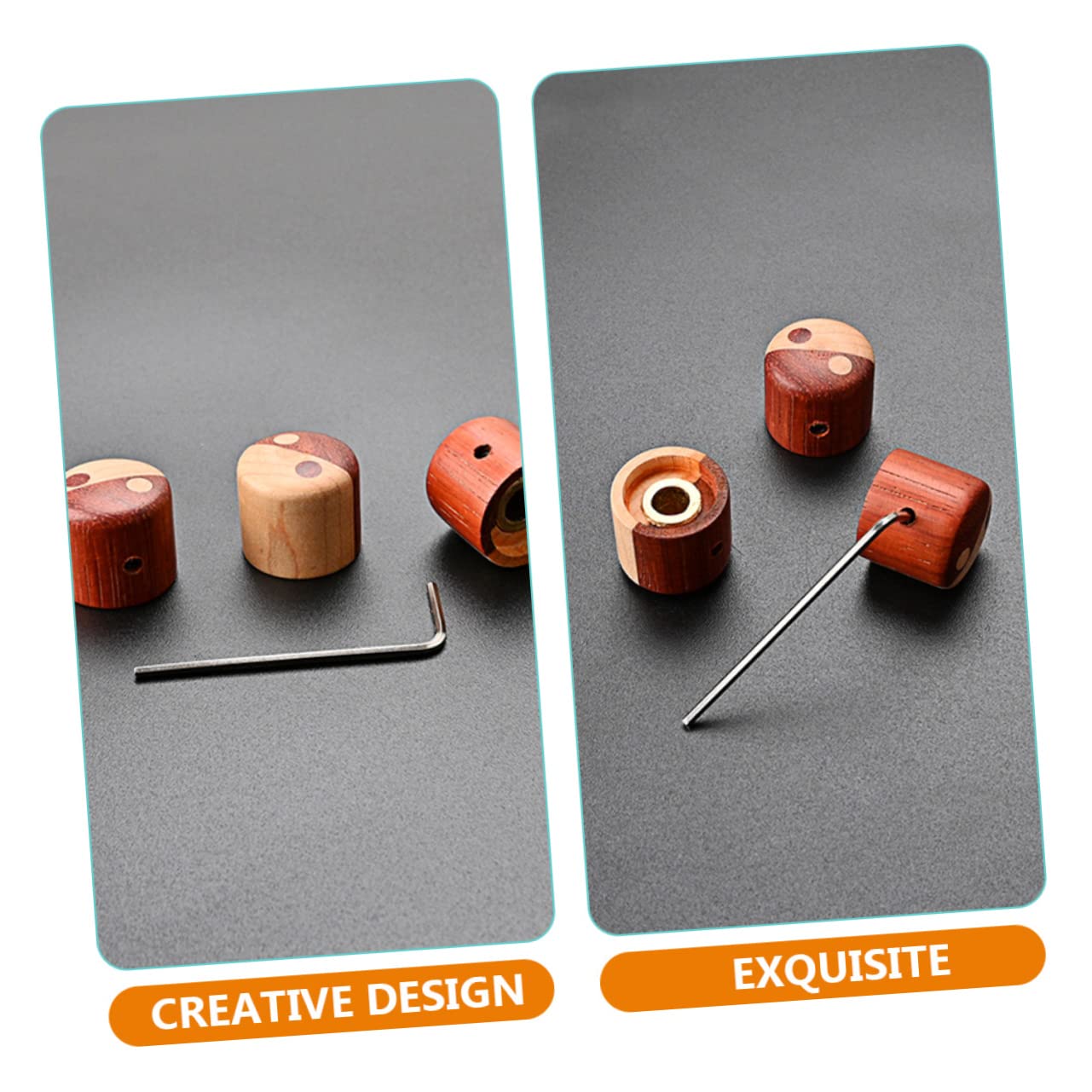HEMOTON 12piezas Perillas De Control De De Madera Para Guitarra Eléctrica Reemplazo De Pomo De Potenciómetro Accesorios Para Eléctricas y Prácticas