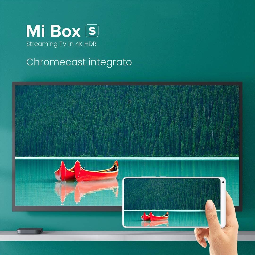 MCorz, Original Xiaomi TV Box S (Versione UE) 4K Ultra HD con Audio Dolby, controllo da remoto con assistente Google, controllo vocale remoto, HDMI 4K HDR, lettore multimediale in streaming