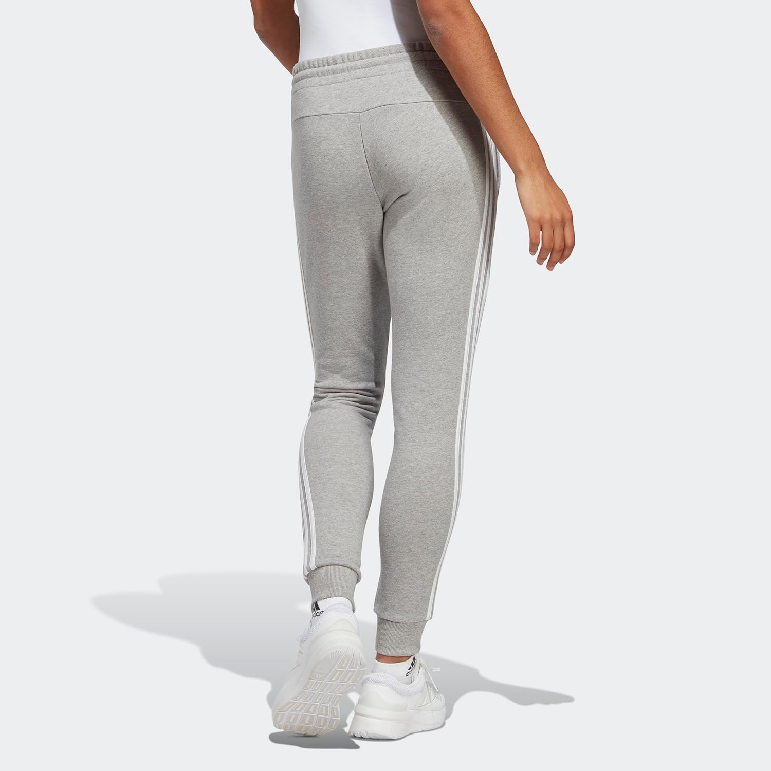 adidas Womens Essentials 3-Stripes French Terry Cuffed Pants - Image 5