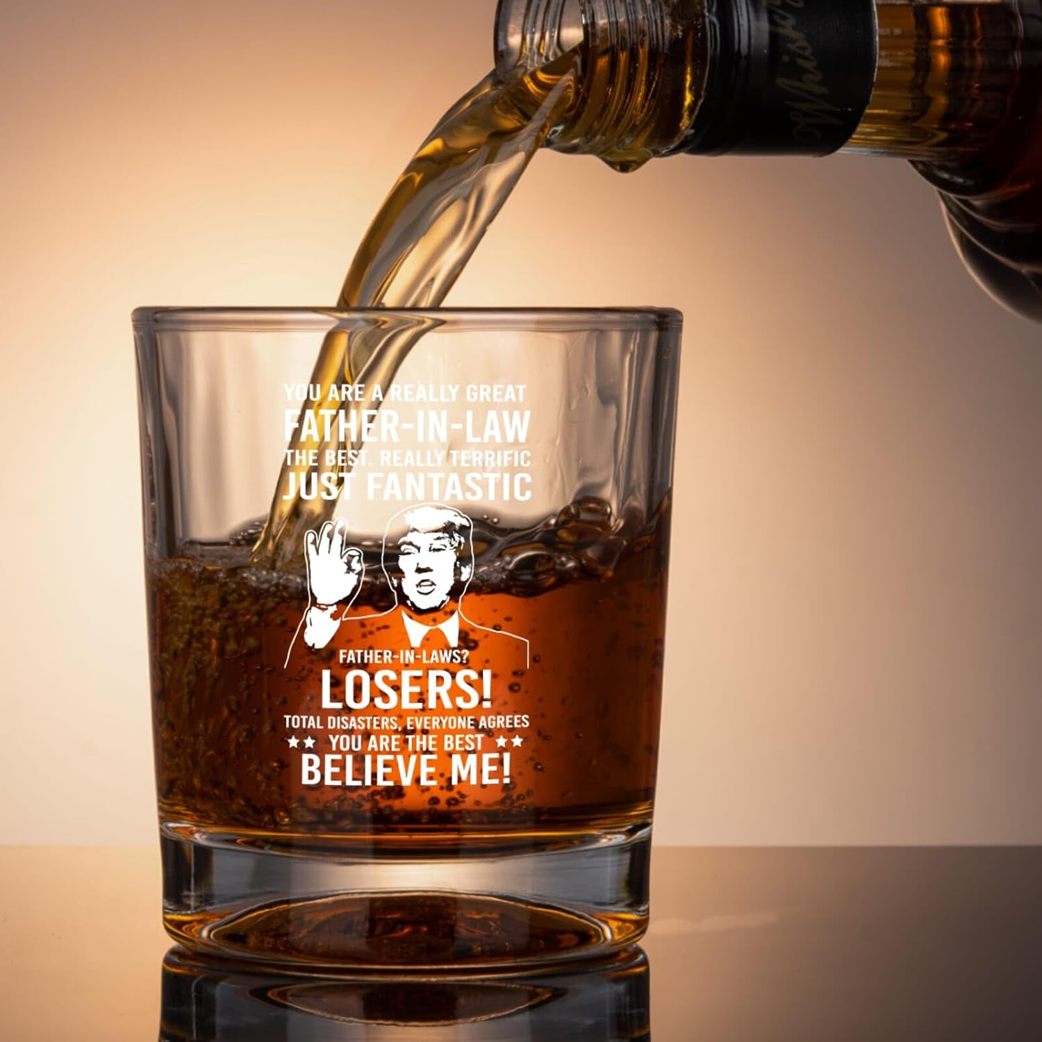 Ithmahco Father In Law Gifts, Father In Law Whiskey Gifts For Men, Fathers-In-Law Christmas Whiskey Gift, Funny Christmas Bourbon Gift for Men Fathers-In-Law from Daughter-in-law father law new