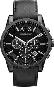 Amazon.com: Armani Exchange A｜X Men's Chronograph Black Stainless