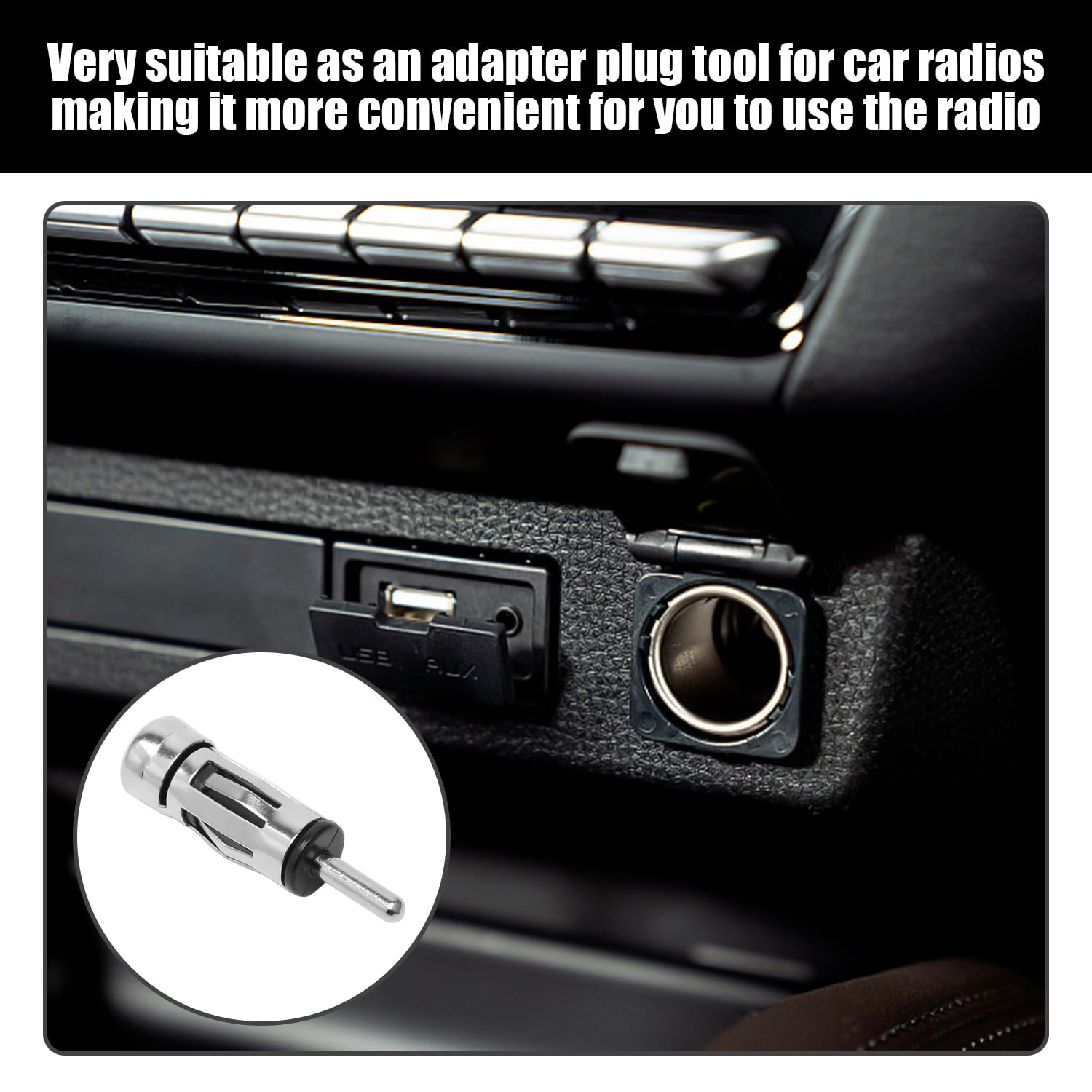 Adattatore per Antenna per Auto da 4 Pezzi, Connettore per Auto, Ricevitore Audio, Connettore Radio, Adatto A Tutti I Veicoli.