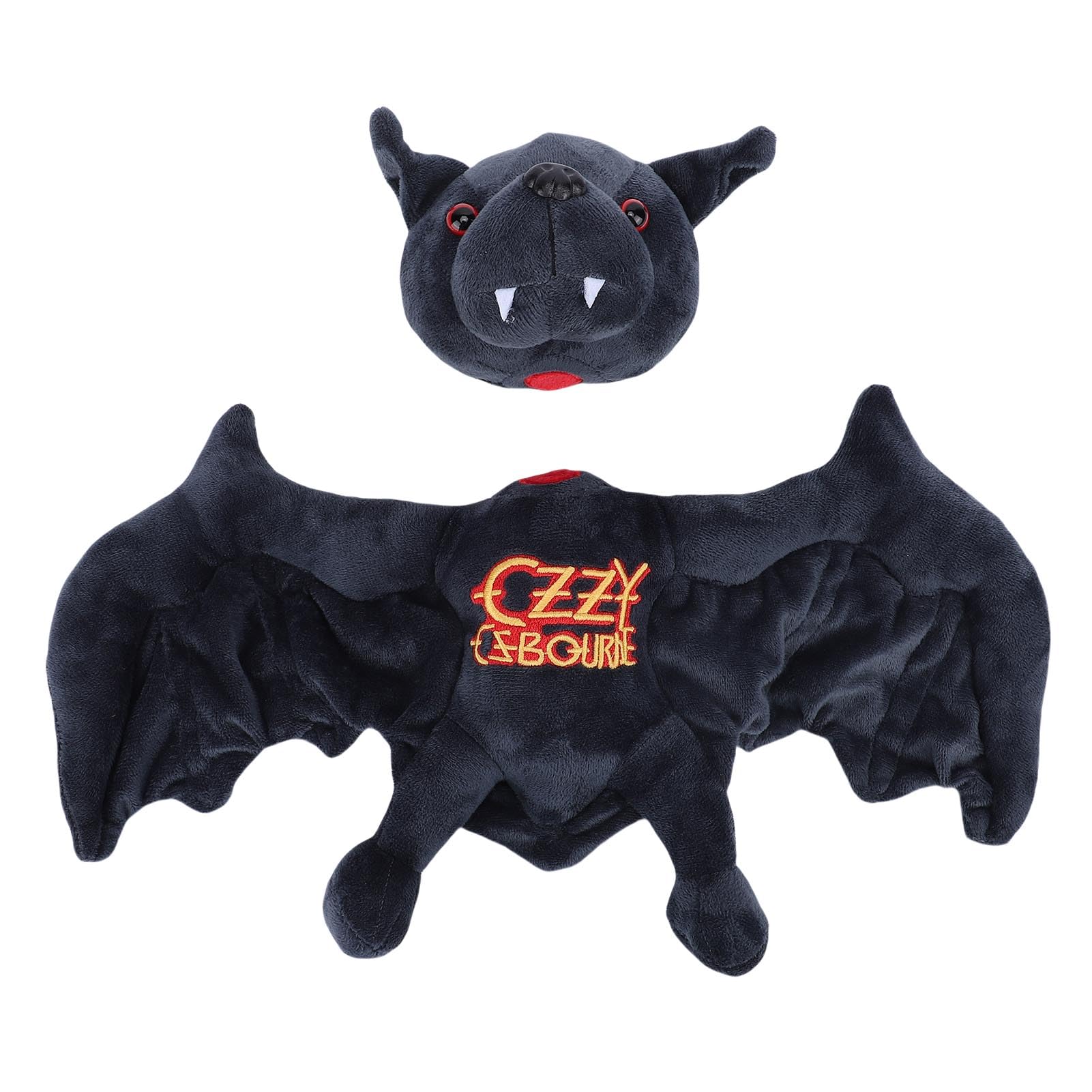 Diydeg Peluches de Murciélago, Murciélago Realista con Bordado Dorado, Cabeza Magnética, Peluches de de Halloween, Juguete de, Gótico, Muñeco de de (Magnético)