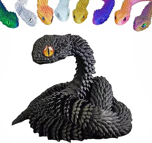 Set de Animales Impresos en 3D, Juguetes de Serpiente Impresos en 3D, Juguete Fidget Articulado Flexible Impreso en 3D, Animales Impresos en 3D,