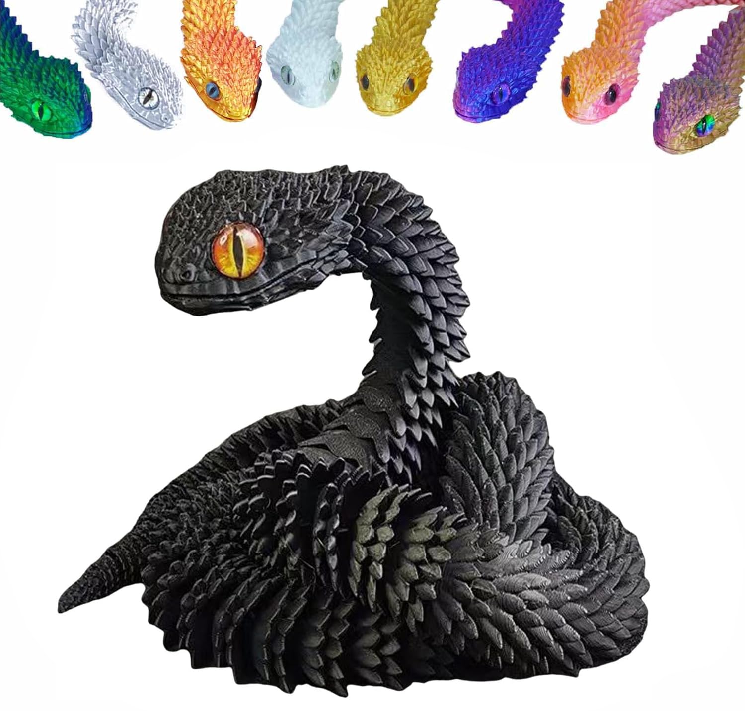 3D Printed Animals Set 3D Printed Snake Toys 3D Printed Articulated Flexible Fidget Toy 3D Printed Animals Exquisite Cute Pet Toy Children/Adults