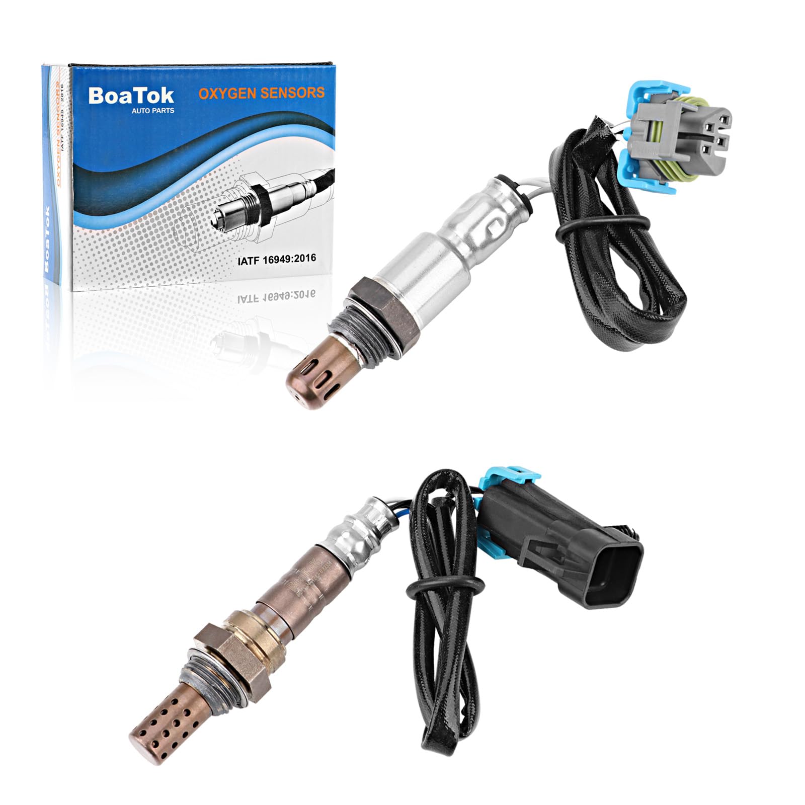 234-4242 234-4530 2Pcs Oxygen Sensor Kit,O2 Sensor Upstream and Downstream Compatible with Chevy Malibu Equinox Captiva Sport GMC Terrain Pontiac