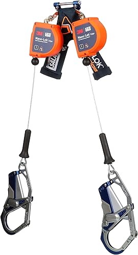Miniatura 4 de 3M DBI-SALA Nano-Lok Edge Twin-Leg Personal Autorretráctil Lifeline 3500283, Cable, Gancho Confort de Aluminio, 7 pies, Clase 2 ANSI
