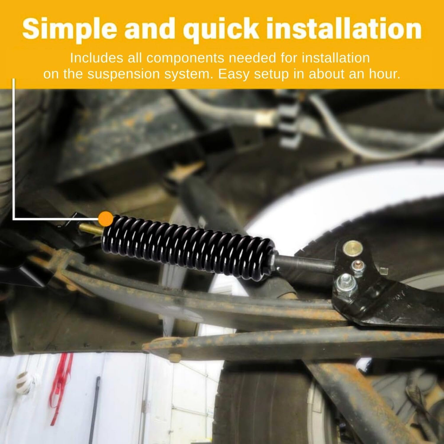 Heavy Duty Rear Leaf Spring Suspension Kit For Ford F-150 4WD 2009-2023 - Adds 2-3 Height Heavy Duty Rear Leaf Spring Suspension Kit For Ford F-150 4WD 2009-2023 - Adds 2-3 Height