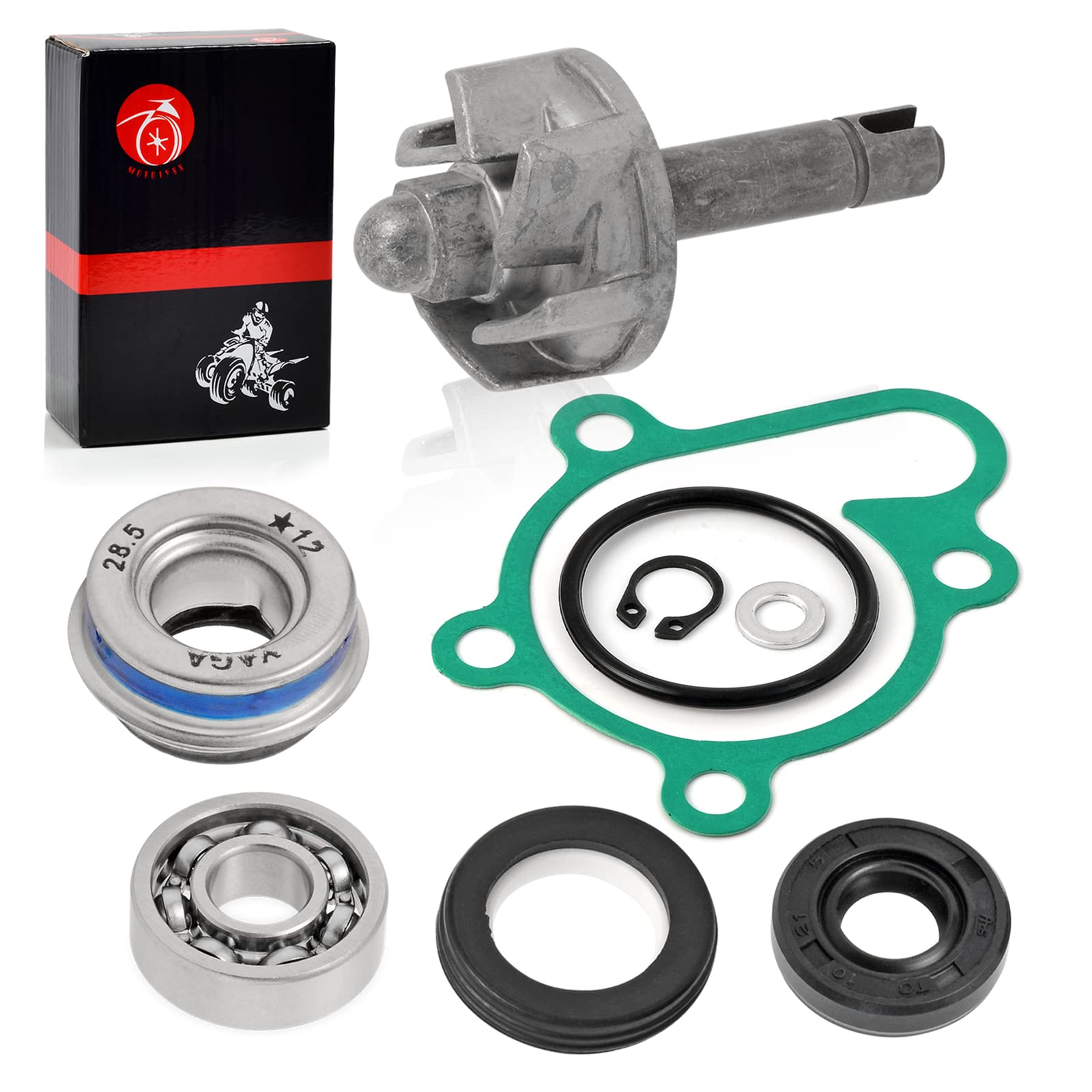 Kit de reparación de rodamientos de juntas de impulsor de bomba de agua para Yamaha 400 450 GRIZZLY Kodiak Wolverine Rhino 5CG-12450-00-00 11H-12438-10-00