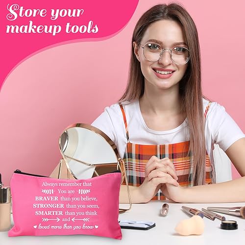 Miniatura 4 de Reginary 20 bolsas de cosméticos para mujer, espaciosas bolsas de maquillaje con cremallera, bolsa de aseo de viaje, organizador de accesorios, 7 x