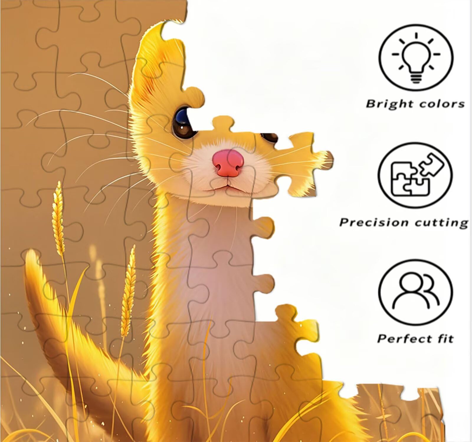 Puzzle dla dorosłych 5000, zwierzęca żółta łasica 5000 elementów dla dorosłych, klasyczne gry edukacyjne, gry i zajęcia rodzinne, do dekoracji ścian domu, pomysł na prezent R0KH-159