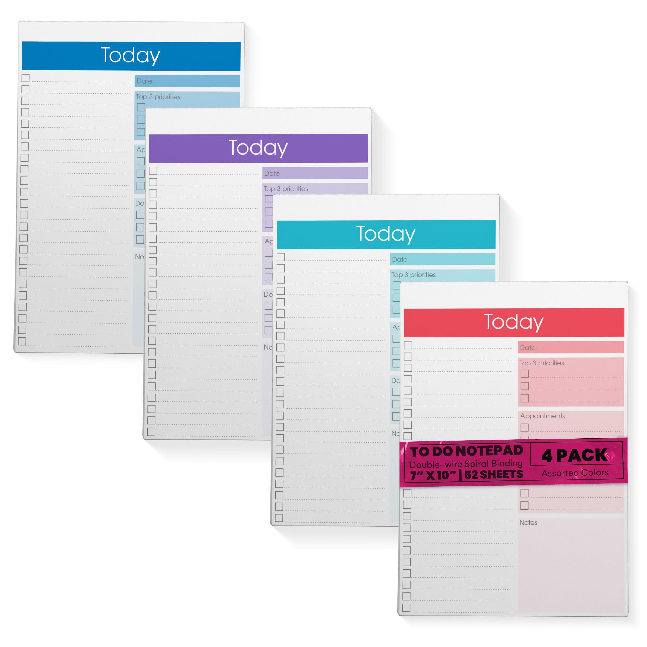 To Do List bloc-notes grand format avec liste de contrôle de productivité et 52 feuilles