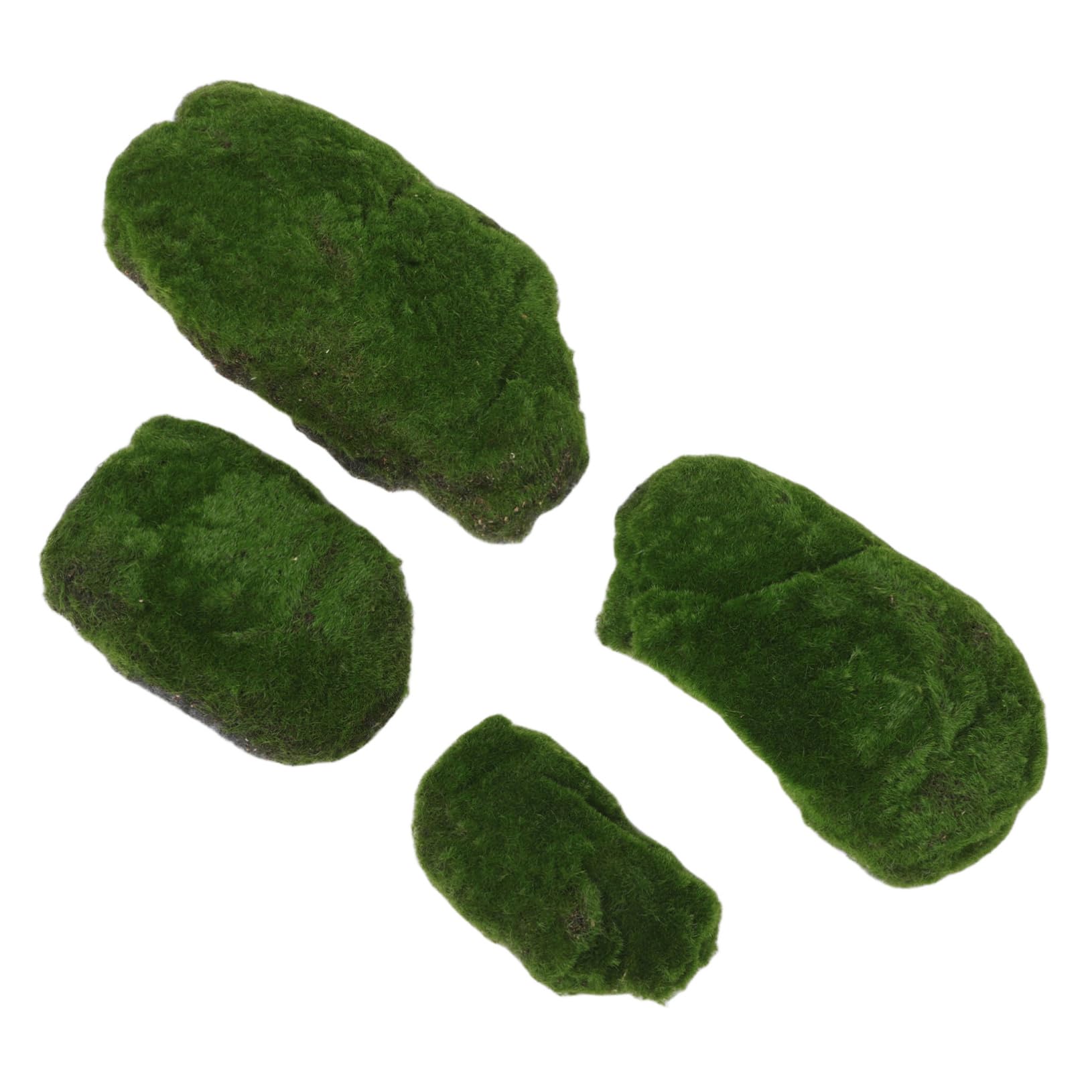 Alipis 4pcs Realistic Fake Moss Stones for Crafts Large Decorative Faux Moss for Indoor Plants Artificial for DIY Projects