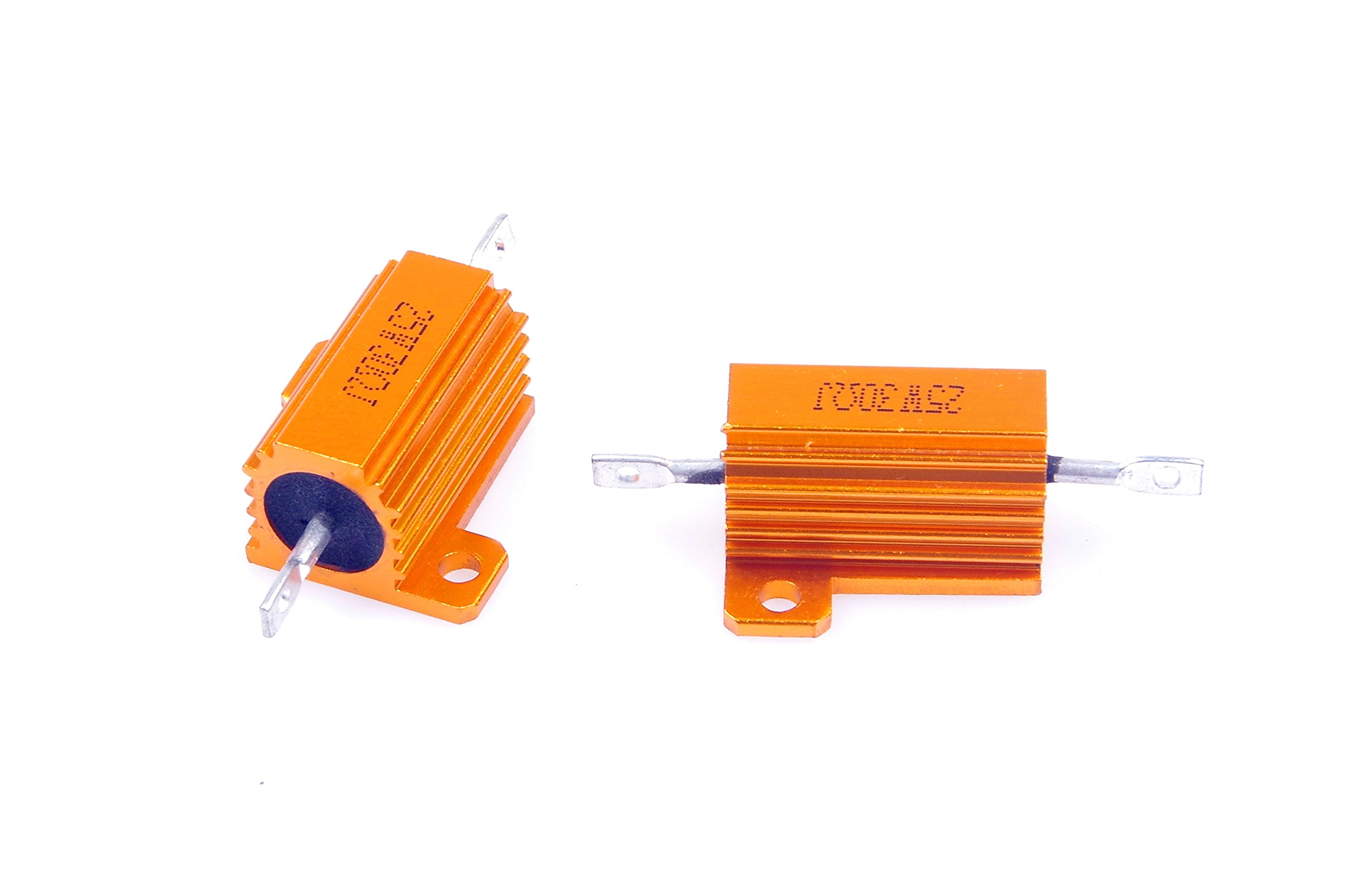 Set 5 Resistori A Filo In Alloggiamento Alluminio 25W 3.9 Ohm ±5% Per Montaggio Su Telaio - 2