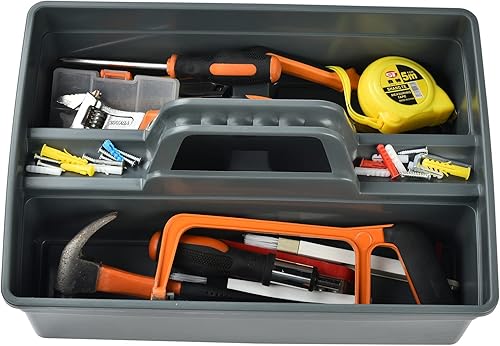 Miniatura 3 de Haundry Organizador de plástico de lujo, organizador apilable para productos de limpieza, herramientas, botellas, cabe en el carrito de limpieza o