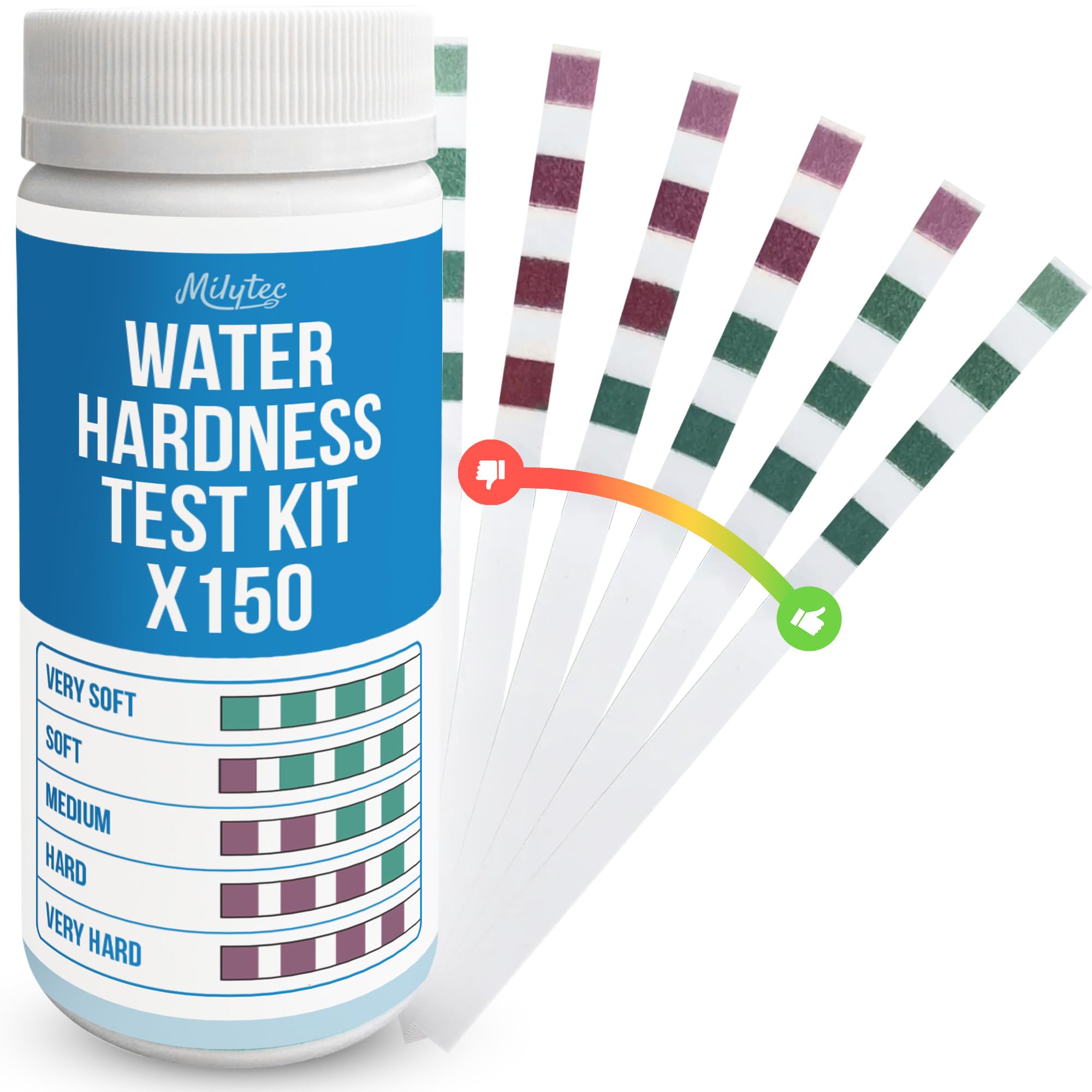 Hard Water Test Kit 150 Strips – Accurate Water Hardness Meter and Checker for Home, Pool, Spa, Softener, Drinking Water – Easy-to-Use Calcium Testing Strips-image-35
