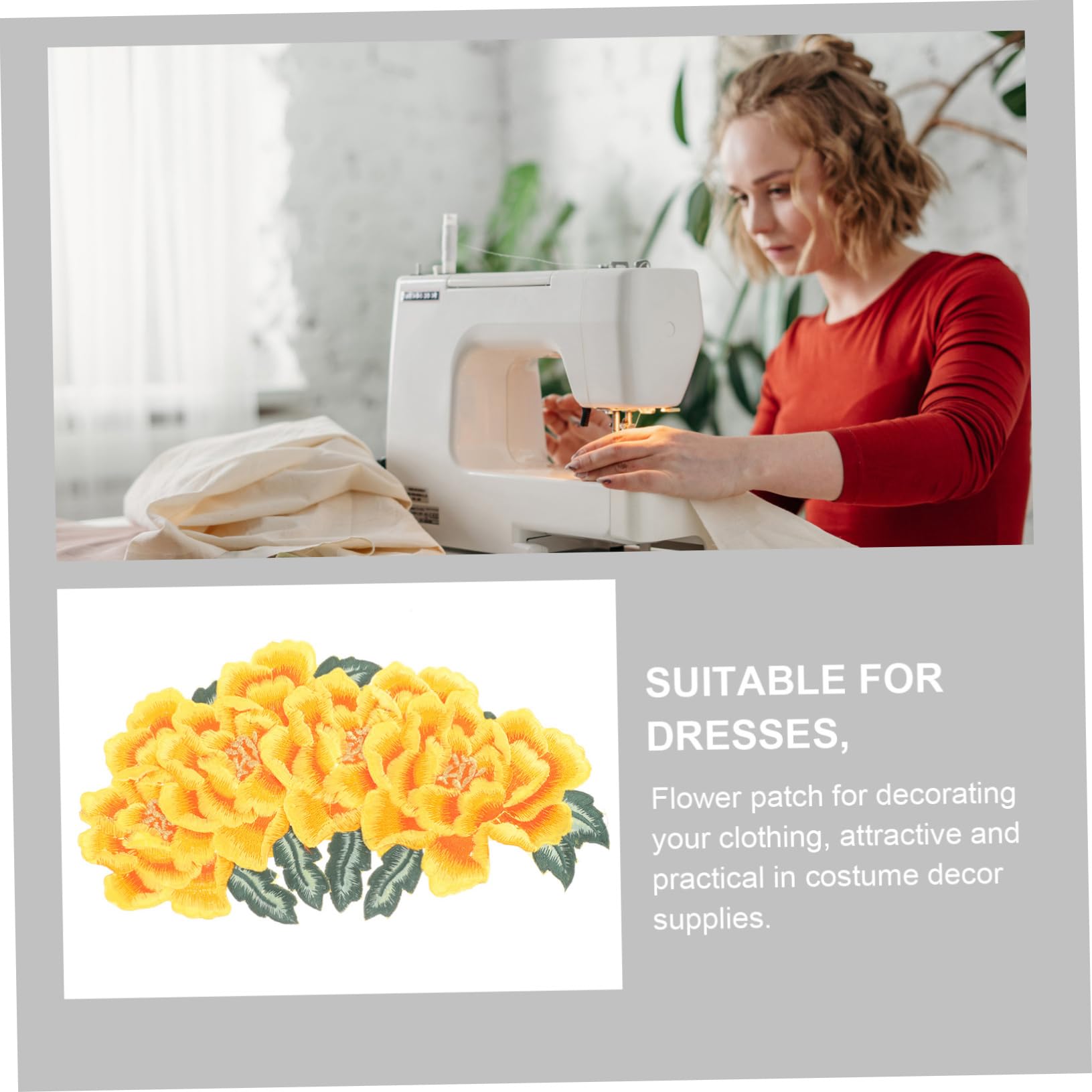 Gadpiparty 5 Sätze Kleidungsdekoration Stickerei Stoff Aufnäher Aufnäher Reparatur Kleidung Bügelflicken Nähen Kleidung Stickflicken Blumenstickerei Gestickte 4 Stück * 5