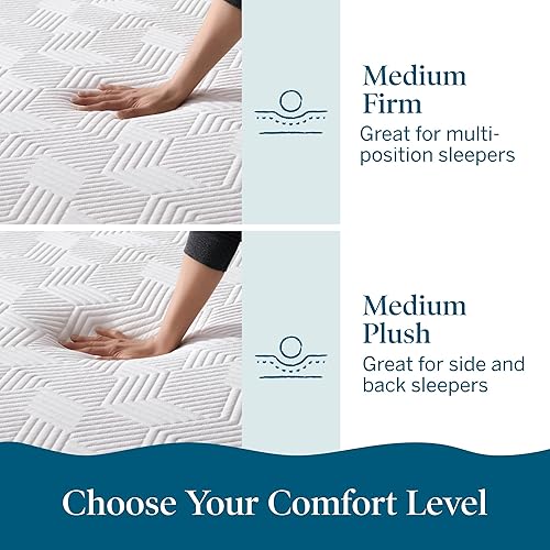 Miniatura 20 de LUCID - Colchón de espuma viscoelástica de 10 pulgadas, sensación media, infundido con carbón de bambú y gel, en caja, regula la temperatura, alivio