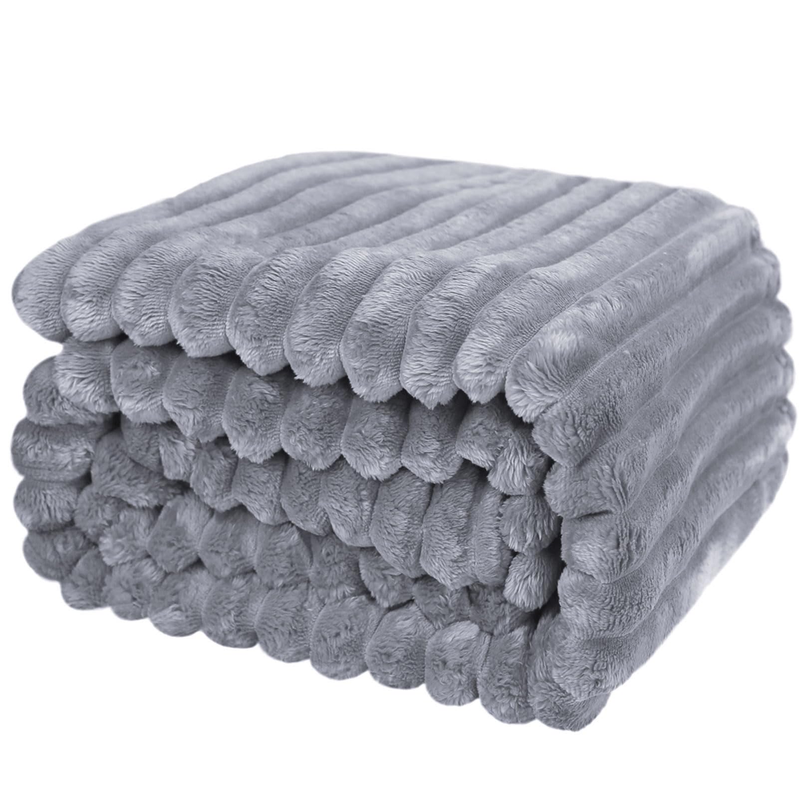 Coperta 200 x 230 cm, calda coperta e copridivano, per mamma, donne e fidanzate (grigio, 200 x 230 cm)