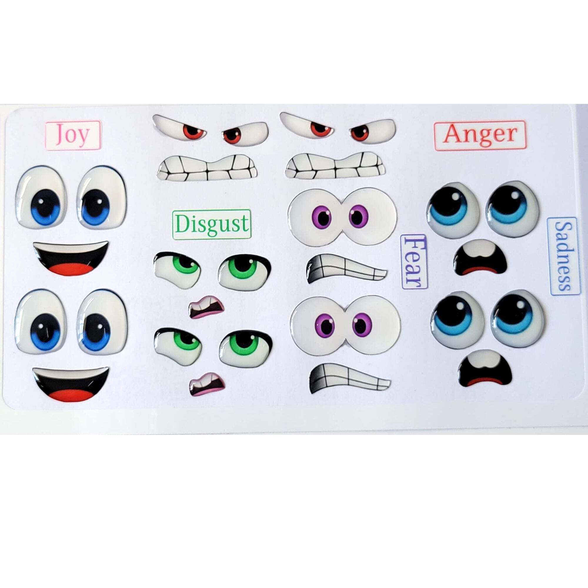 Adhesive Resin Eyes FNY 1010 - Emotions #1-10 Pairs - Medium/M - Around 30mm/1.18