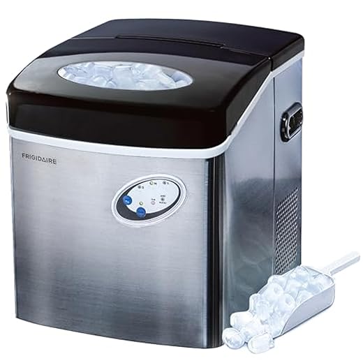 Frigidaire EFIC115 Extra Large Ice Maker, Stainless Steel, 48 lbs per Day