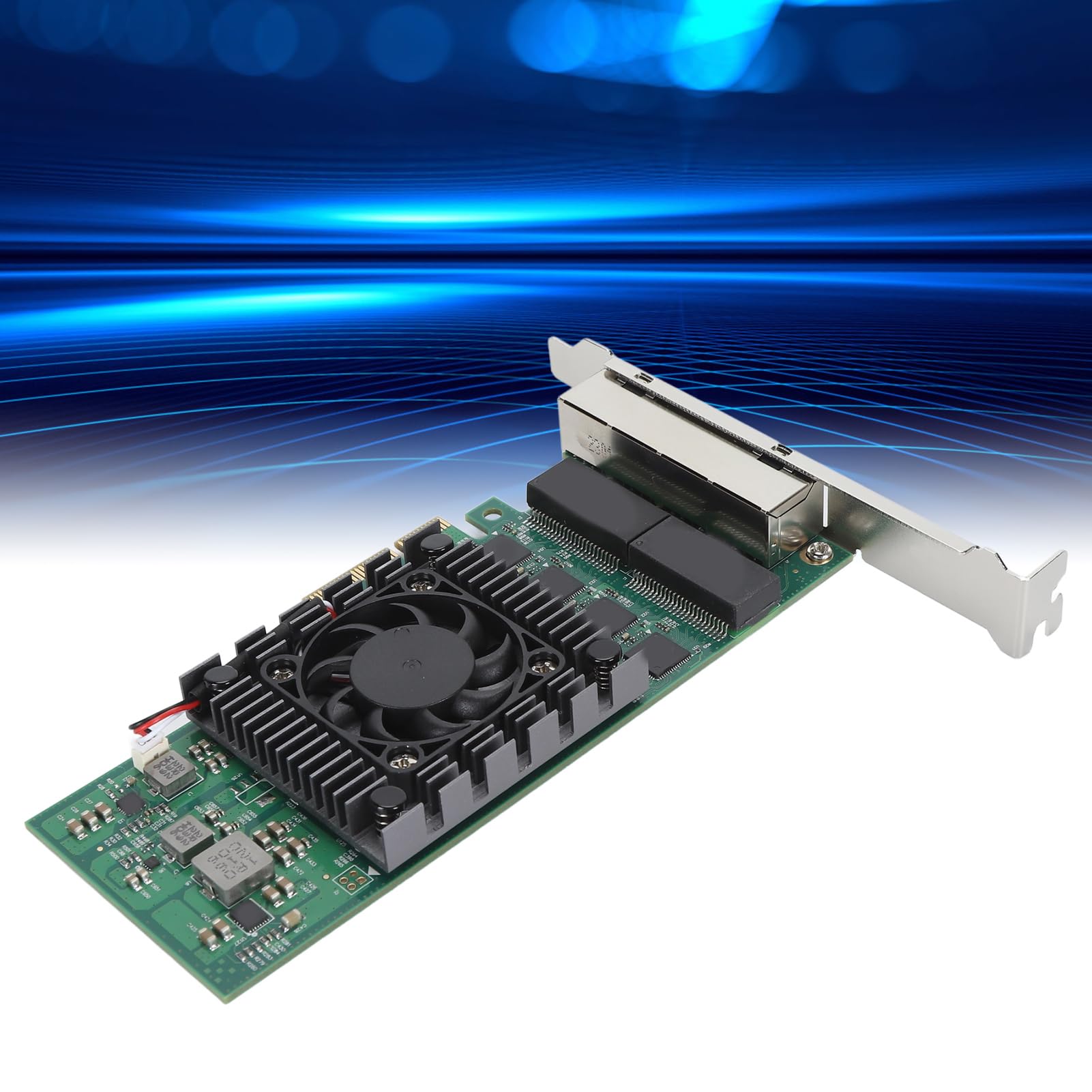 Scheda di Rete PCIE a 4 Porte, Scheda di Rete PCIE Ad Alta velocità 100/1000/2500Mbps 2,5G Adattatore per Scheda di Rete Gigabit PCIE per Chip I210