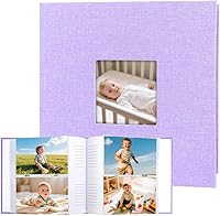 Vista 15 de Álbum de fotos de 4 x 6 pulgadas, 240 fotos con espacio de escritura, cubierta de cuero con ventana frontal, 240 fotos de 4 x 6 pulgadas, álbum