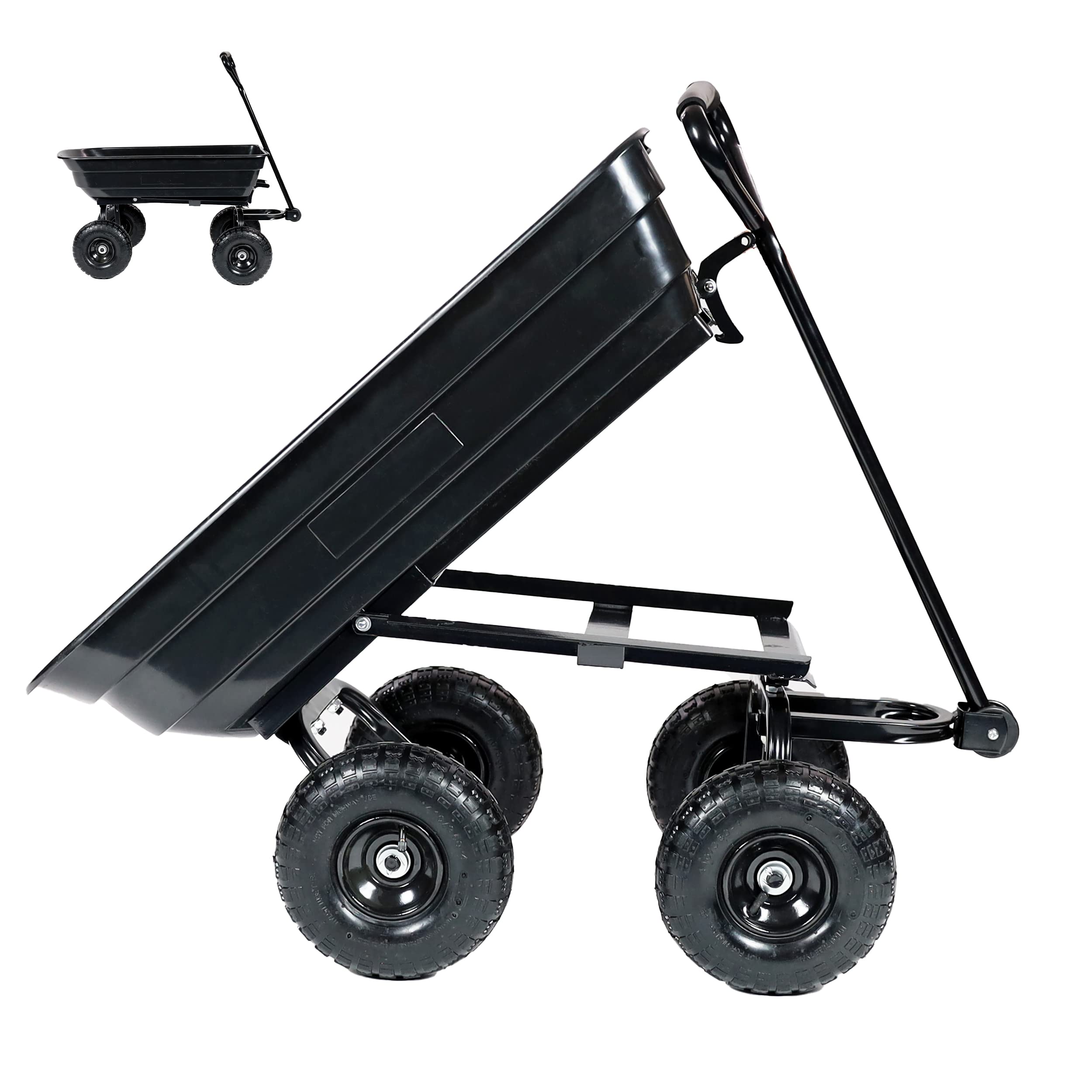 Buy Garden TIPPING Cart Dump Truck with Heavy Duty Tipping Barrow and 4