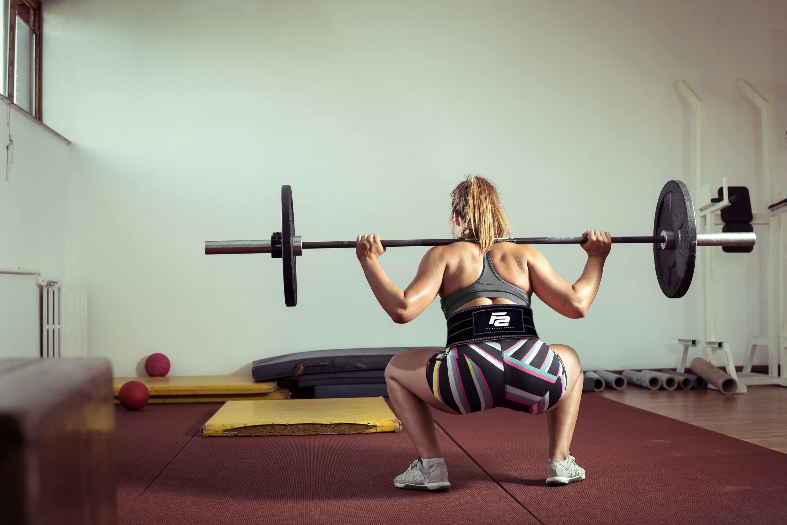 Fit Active Sports Cintura in Pelle per Sollevamento Pesi Large