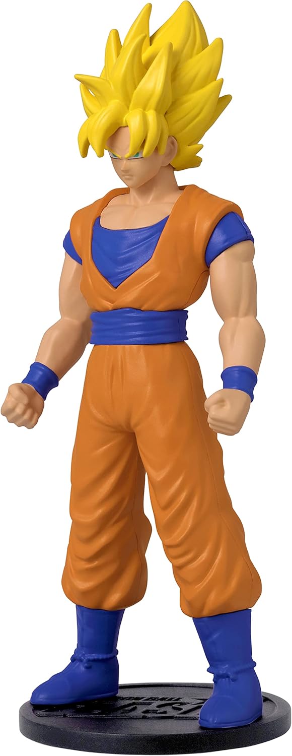 Dragon Ball Super Saiyan Goku Anime Figure | 4'' Tall Super Saiyan Goku Action Figure Contains Collectible Coin Manga
