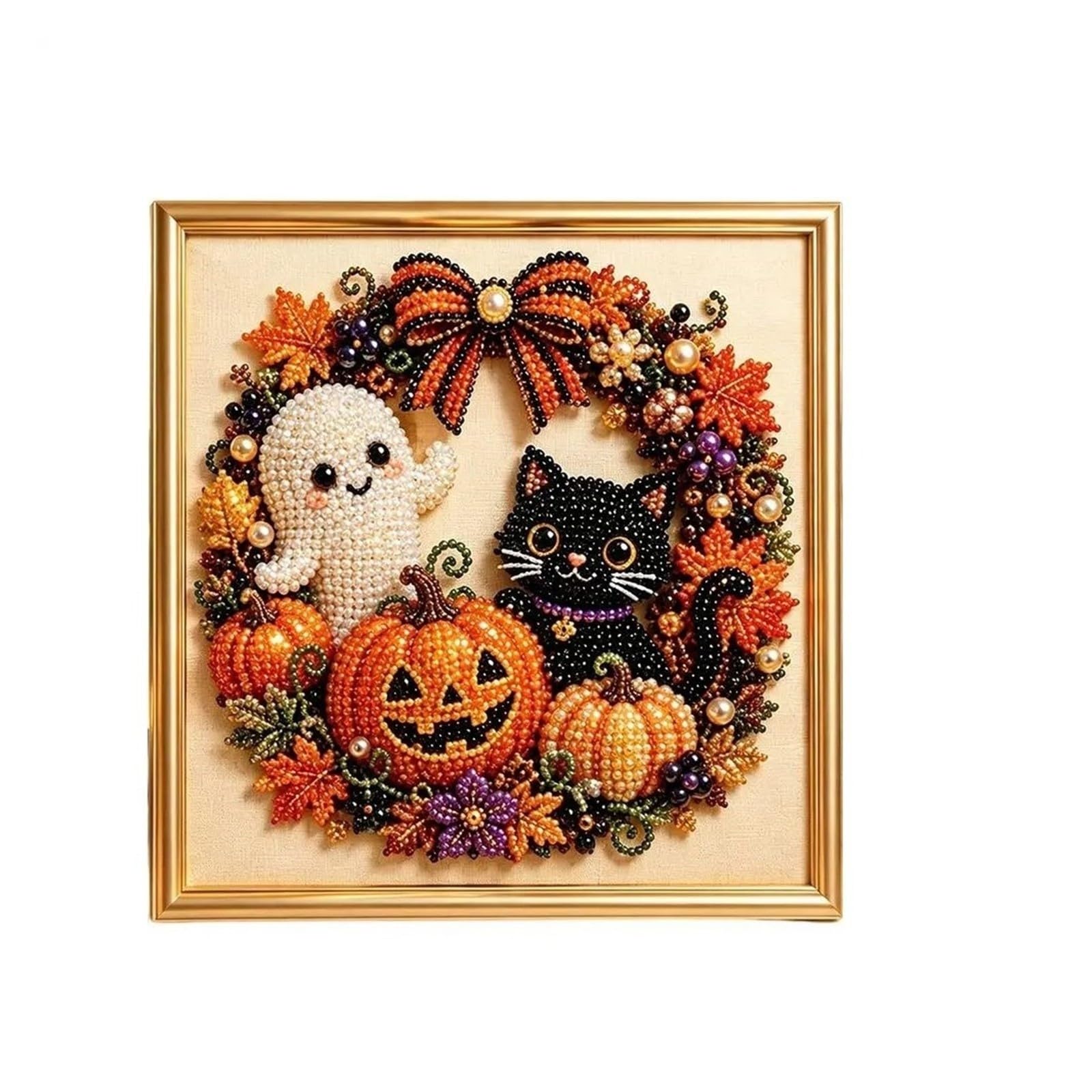 Arte 3D Perline DIY Halloween Gatto Fantasma Zucca 20cm