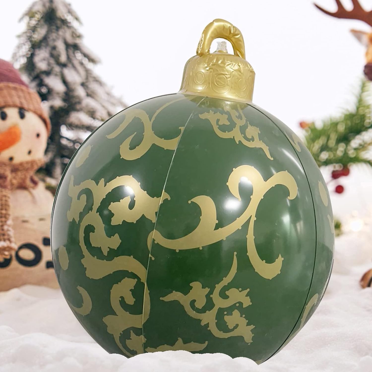 Giant Christmas PVC Inflatable Decorated Ball Ornaments, 24