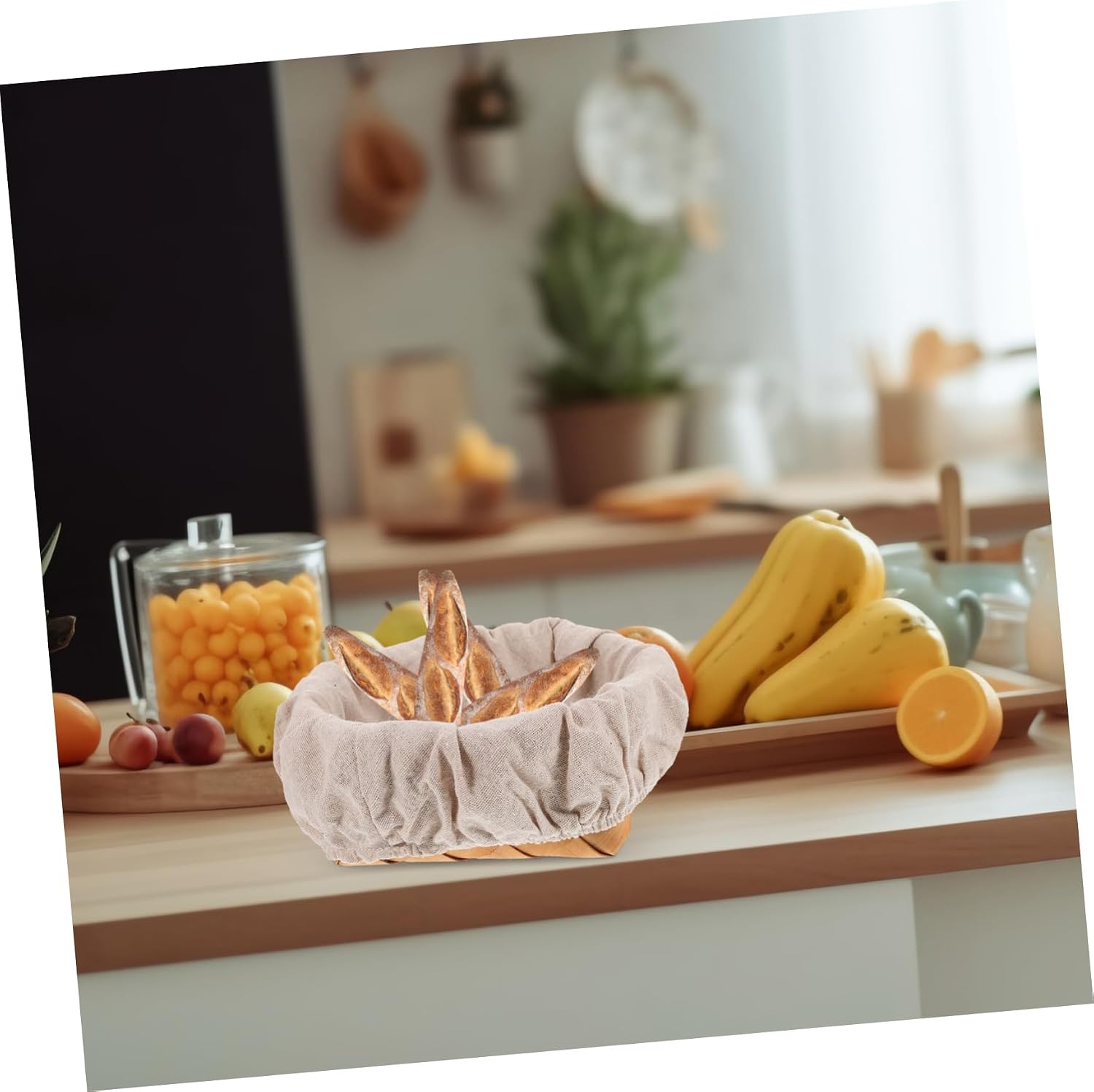 Bread Proofing Basket Liners 4 Pack Cotton Linen Beige